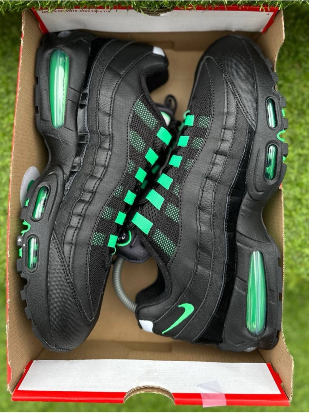 Shoes Nike Air Max 95 OG Black Green Shock Men's Brand New Sneakers